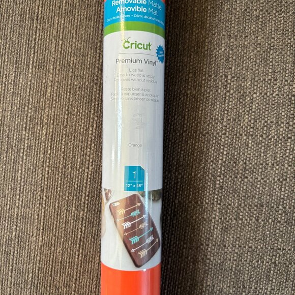 Cricut Premium Removable Matte Vinyl (12" x 48") in Orange (Item #2005146): - Picture 2 of 3